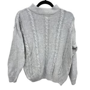 Vintage Colter Bay Sweater Size Large Gray Silk Angora Rabbit Hair Blend